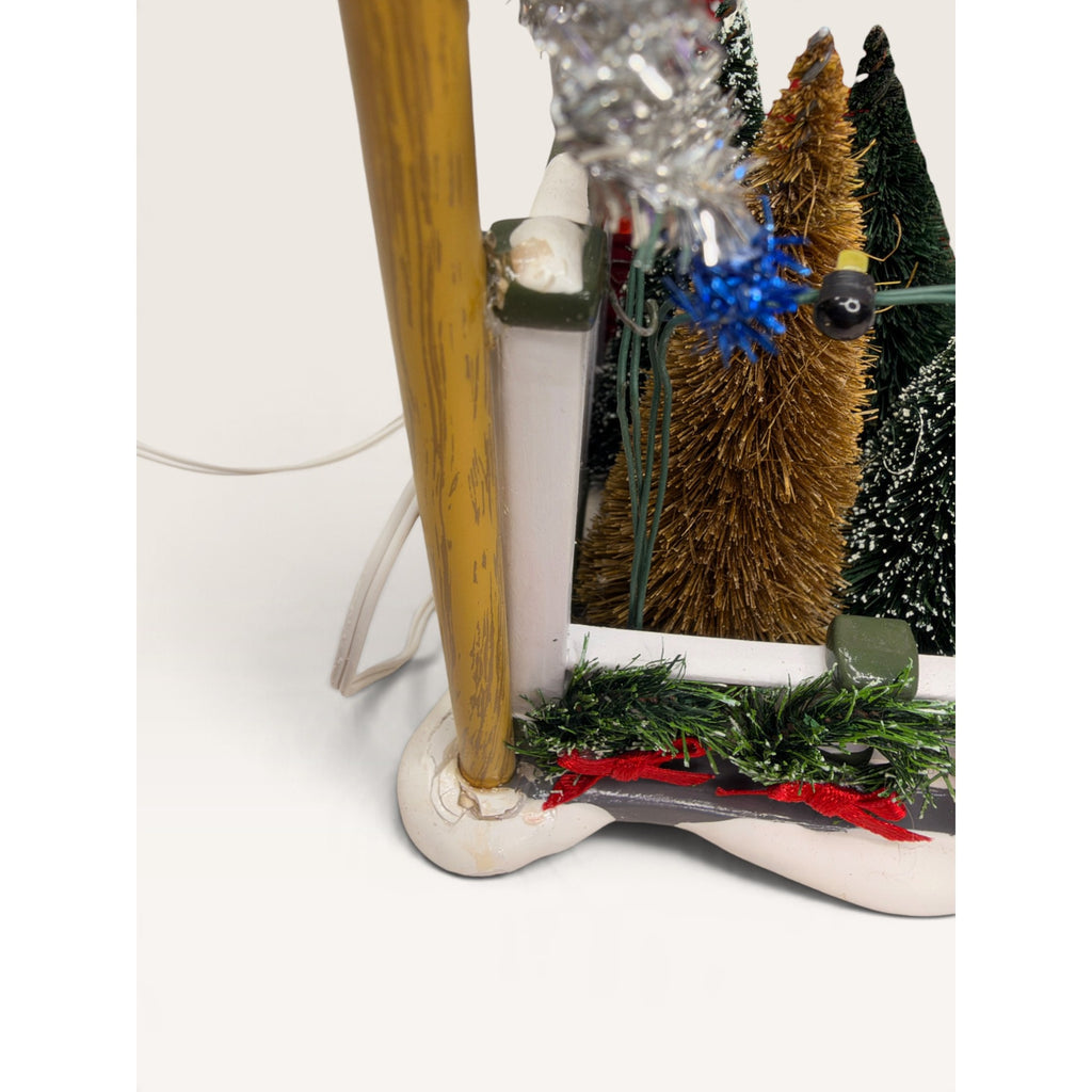 Dept 56 Snow Village Silver Bells Christmas Shop Set Sleigh Tree