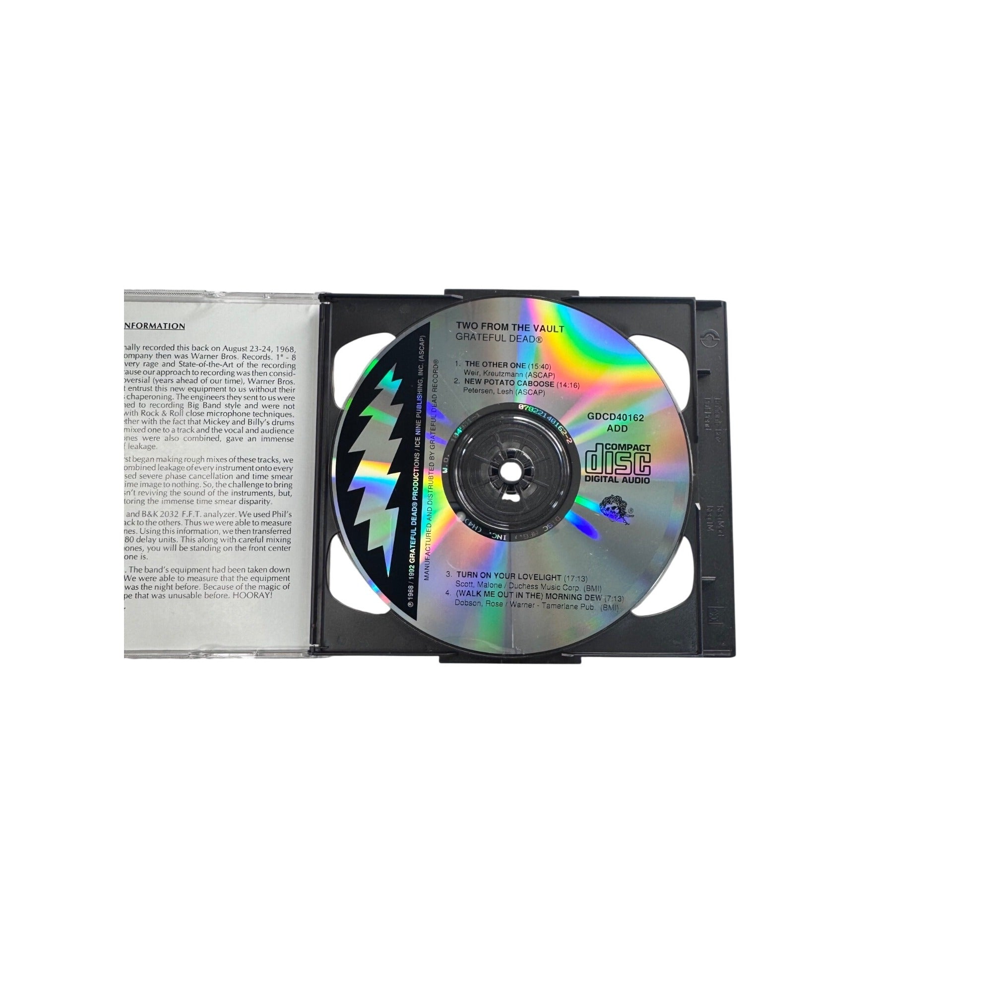 Grateful Dead Two From The Vault 1992 Full Concert 2-Disc CD Set Live Recordings