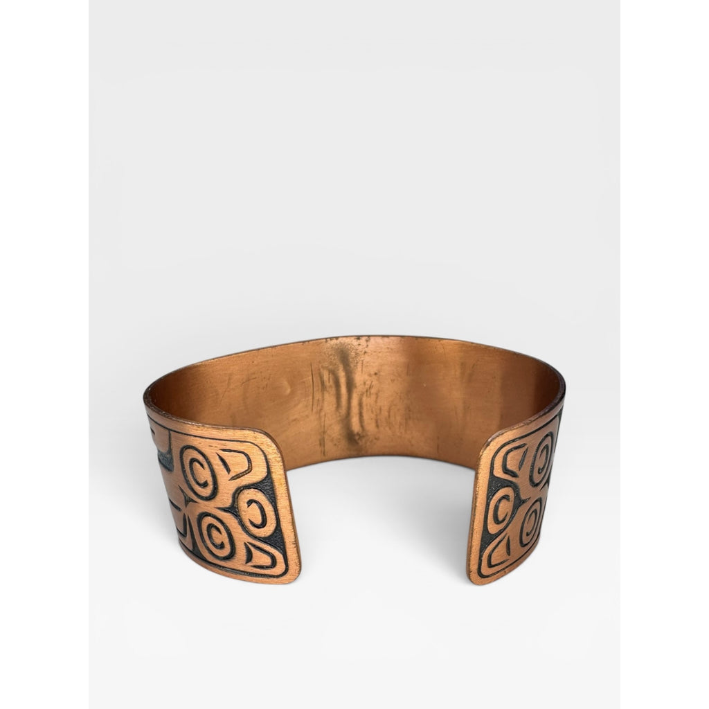 Wheeler Manufacturing Copper Northwest Coast Tribal Cuff Bracelet