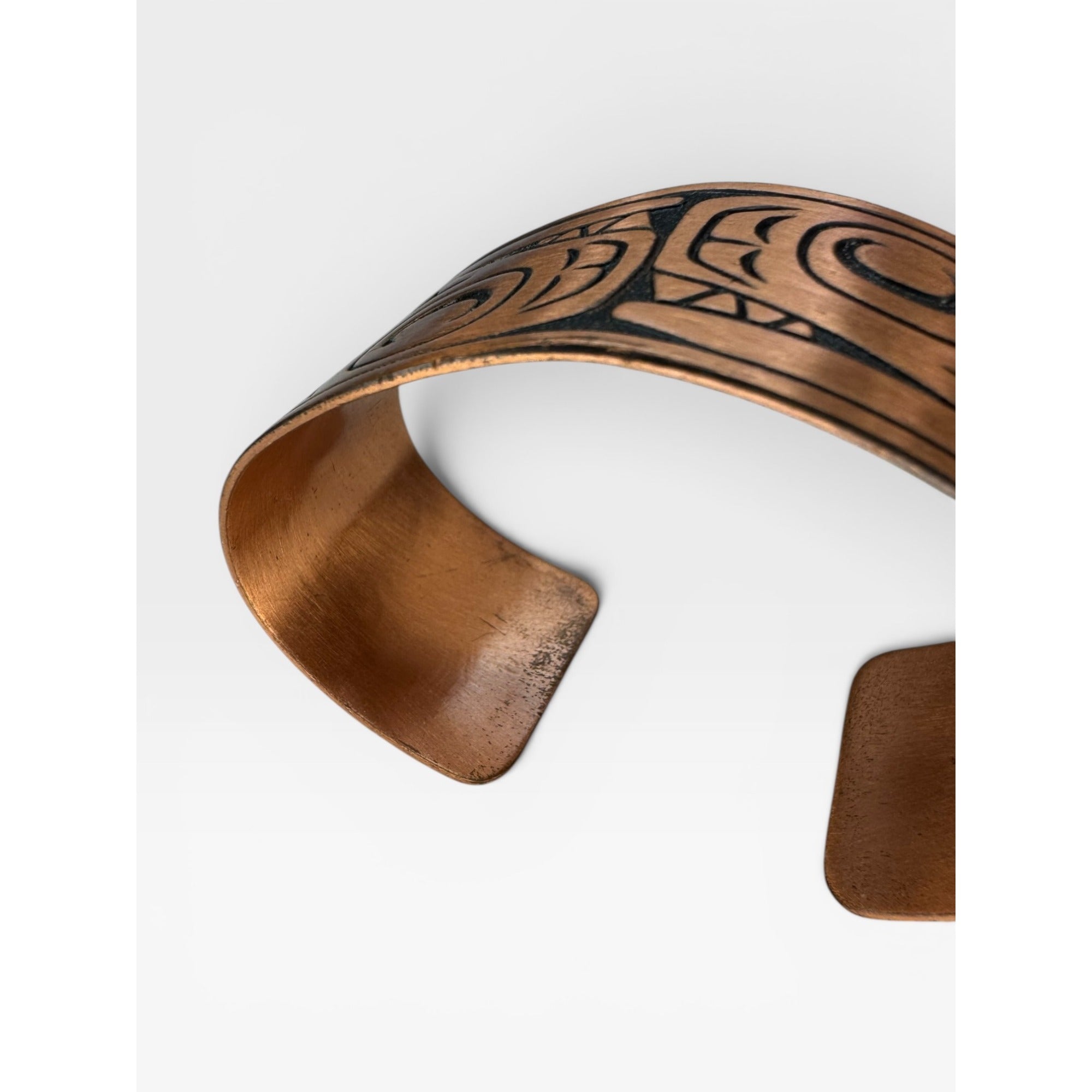 Wheeler Manufacturing Copper Northwest Coast Tribal Cuff Bracelet