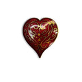MMA Metropolitan Museum of Art 1985 Red Enamel Heart Brooch Pendant Vintage