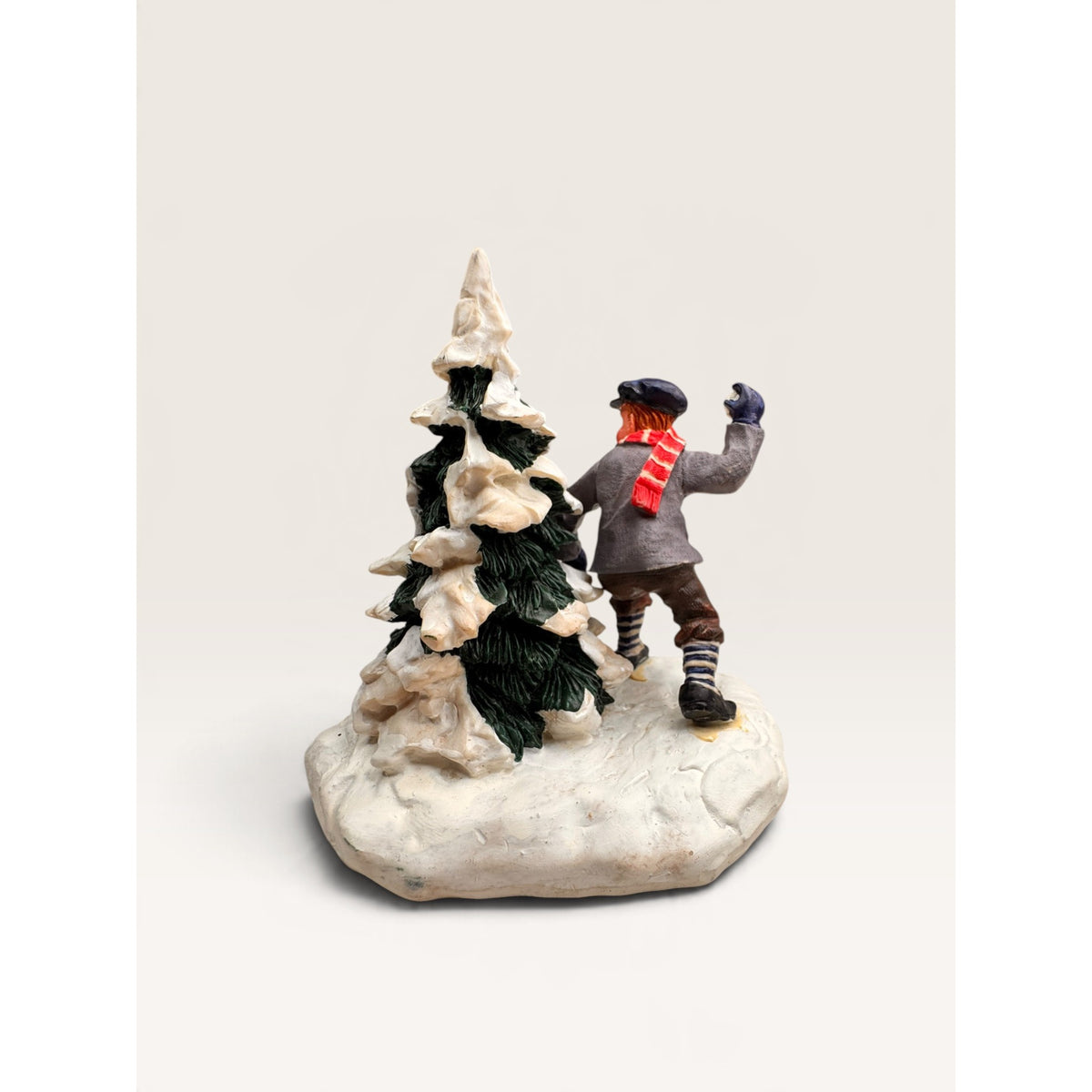Lemax Sneak Attack Boy Snowball Christmas Village Figurine Memory Makers 1997