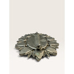 Bell Trading Post Vintage Southwestern Faux Turquoise Nickel Silver Brooch 1.77"