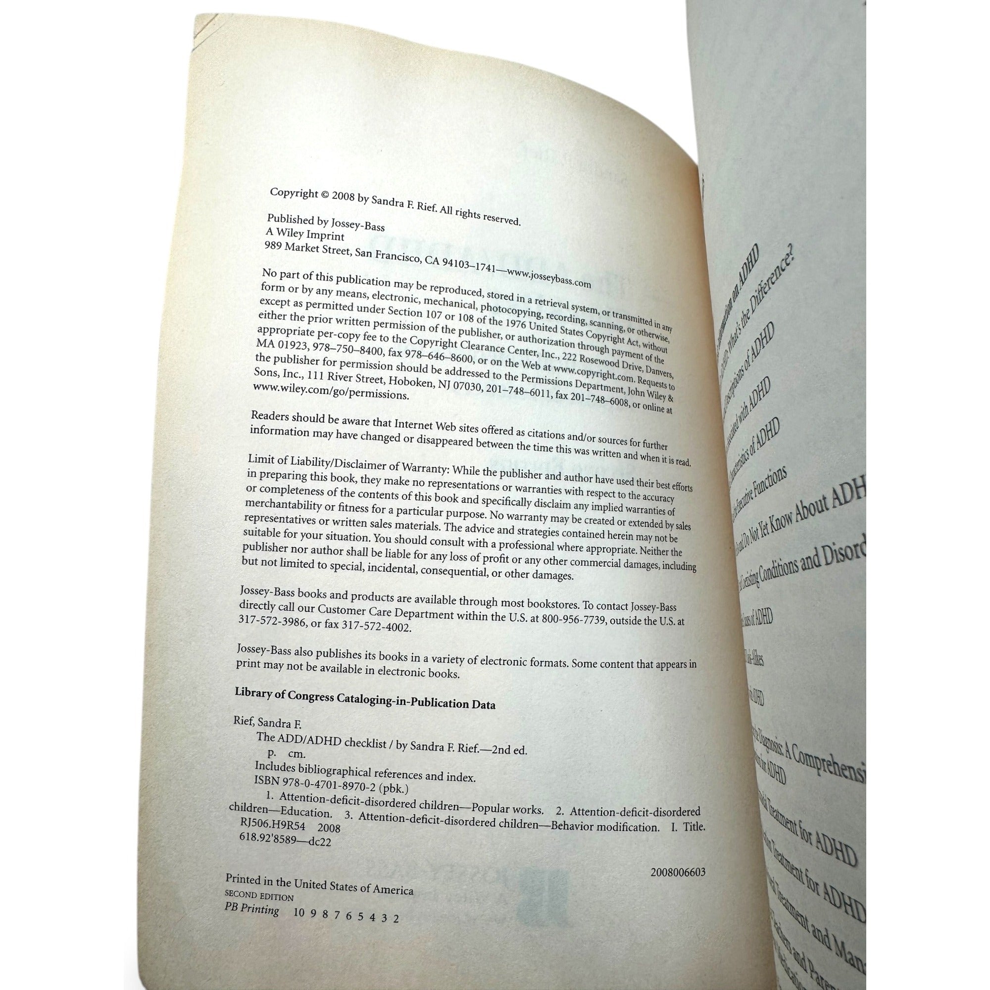 The Add/ADHD Checklist Second Edition Practical Guide By Sandra F. Rief M.A.