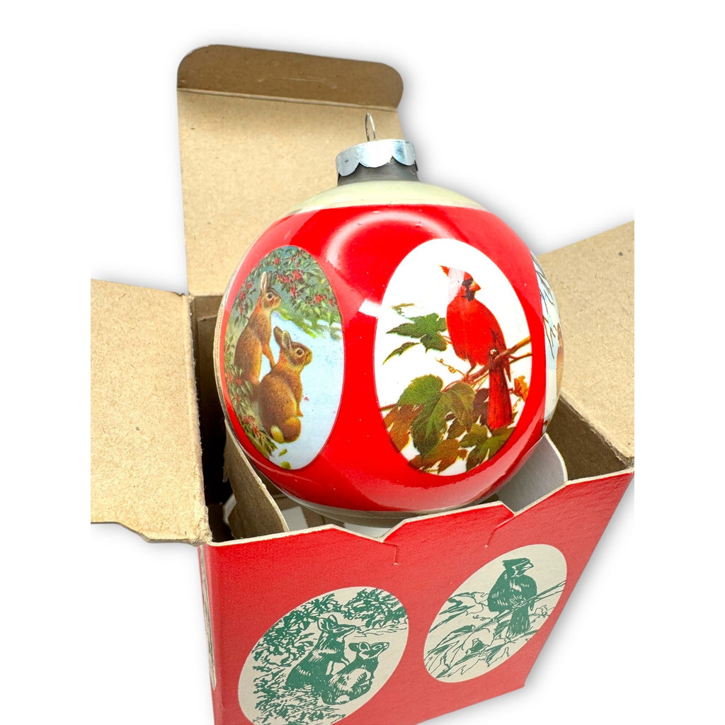 Vintage 1977 National Wildlife Federation Christmas Ornament With Box