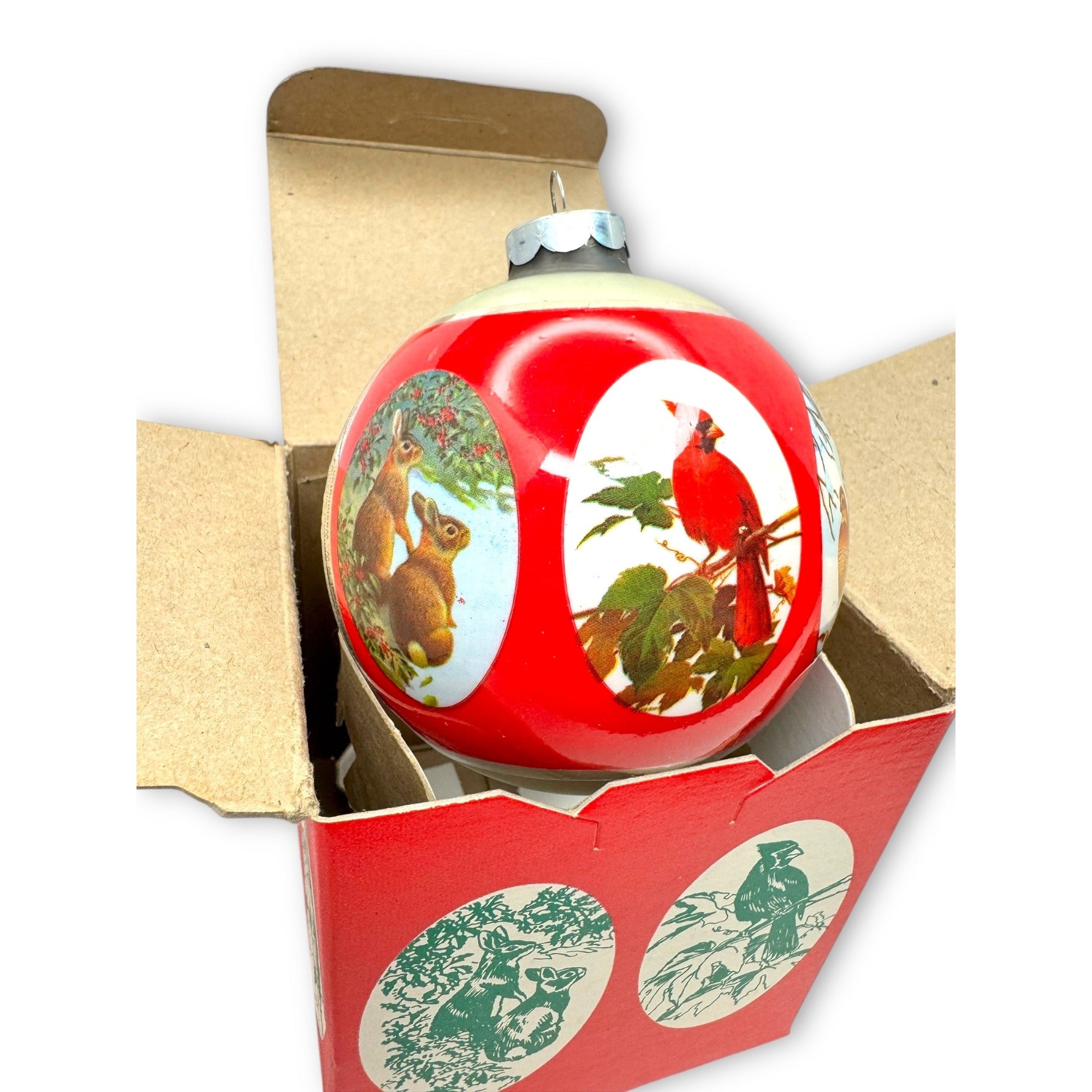Vintage 1977 National Wildlife Federation Christmas Ornament With Box