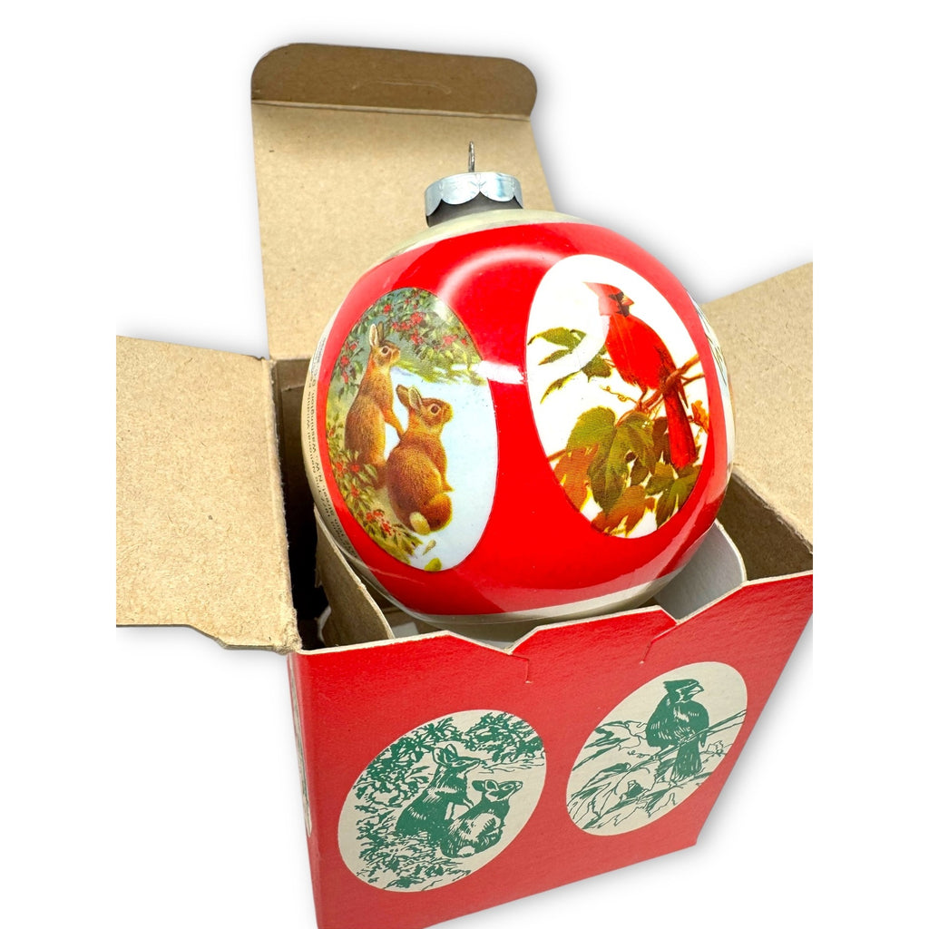 Vintage 1977 National Wildlife Federation Christmas Ornament With Box