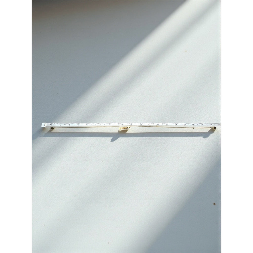 Michael Kors Crystal Bar Necklace Gold Tone Adjustable 16-18"