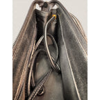 1980s Whiting and Davis Black Metal Mesh Crossbody Bag Evening Shoulder Clutch