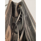1980s Whiting and Davis Black Metal Mesh Crossbody Bag Evening Shoulder Clutch