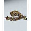 PAJ Prime Art & Jewel Multicolor Marquis Stone Tennis Bracelet Gold Tone