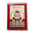 Send A Smile Handmade Blank Greeting Card Santa Christmas Holiday Red White
