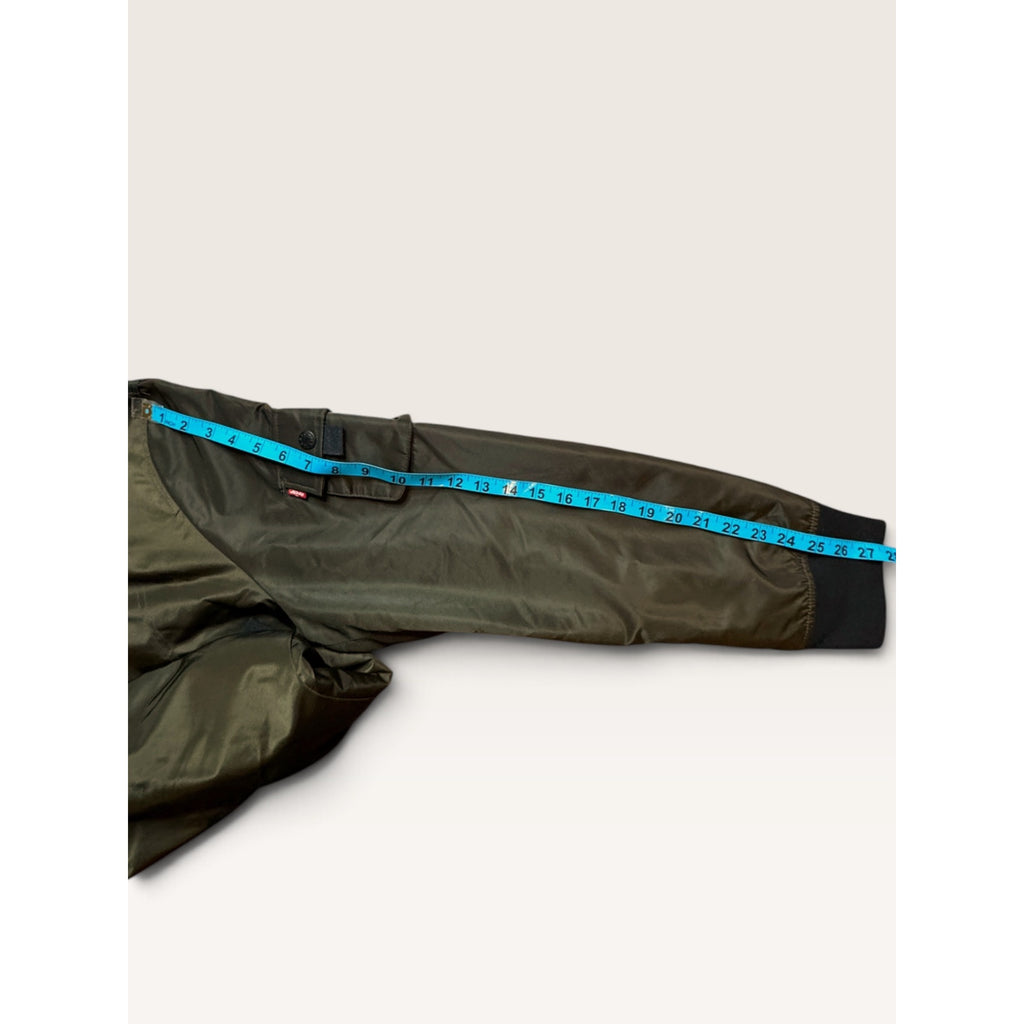 Levi's Mens XXL MA-1 Bomber Flight Jacket Olive Army Green Modern