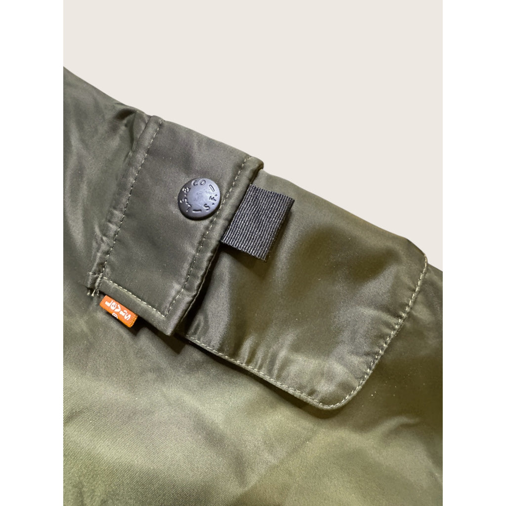 Levi's Mens XXL MA-1 Bomber Flight Jacket Olive Army Green Modern