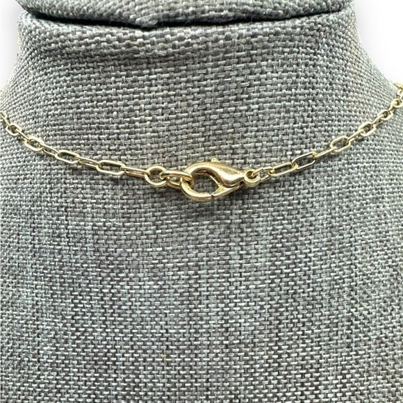 Vintage MFA Museum of Fine Arts Gold Plated Rose Station Necklace 17.25" 1970s