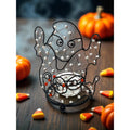 Halloween Ghost Wire Wrapped Beaded Tea Light Candle Holder