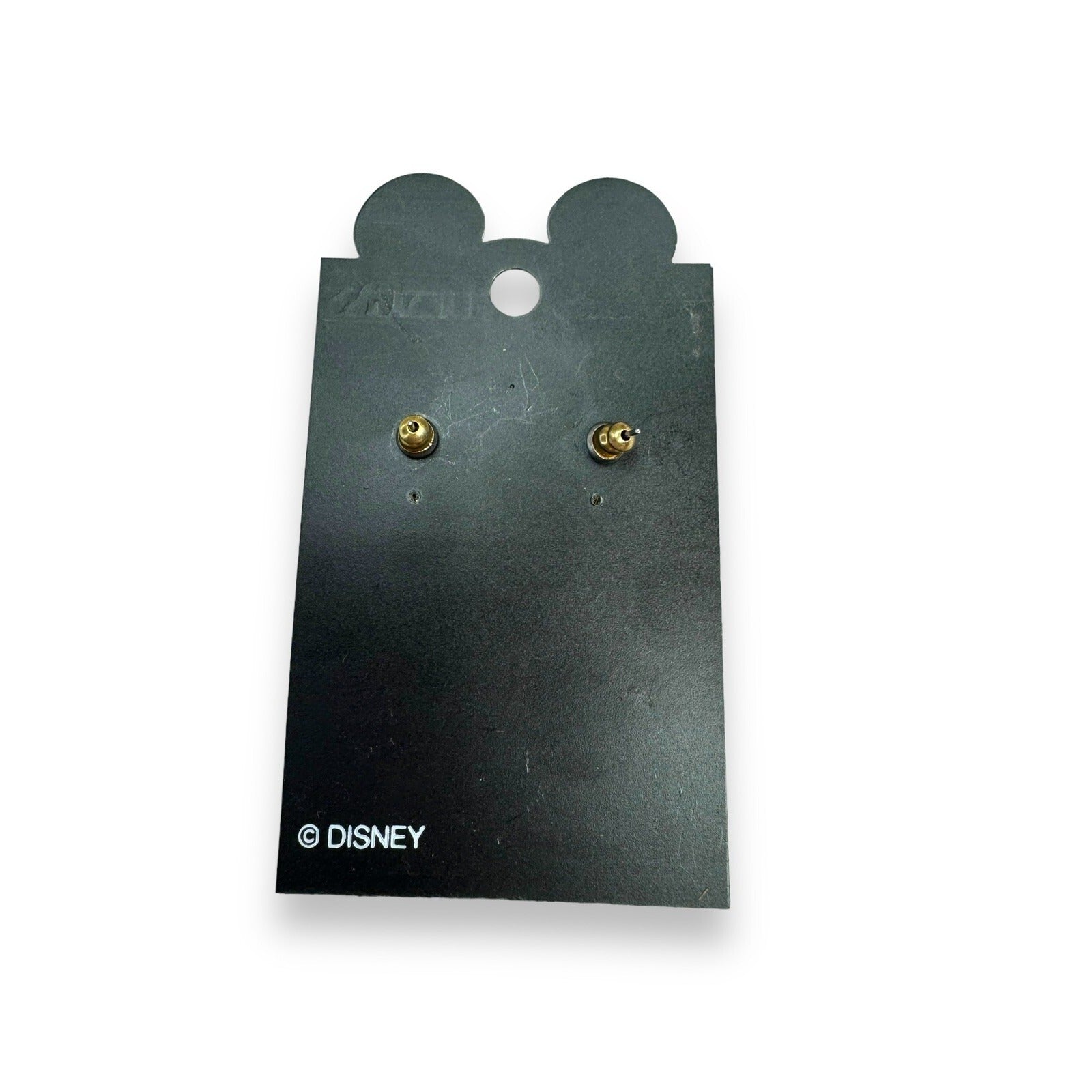 Disney Designs Gold Tone Cinderella’s Castle Pierced Dangle Earrings On Card