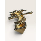 Swarovski Enamel Jack In The Box Jester Clown Brooch Pin Signed Vintage 90s