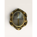 Victorian Gold Filled Swivel Mourning Brooch Oval Locket Glass Hair Memento