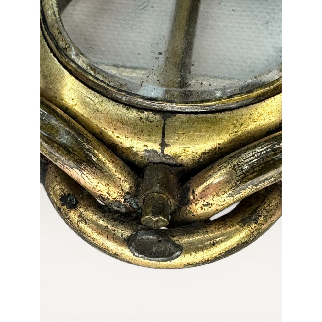 Victorian Gold Filled Swivel Mourning Brooch Oval Locket Glass Hair Memento