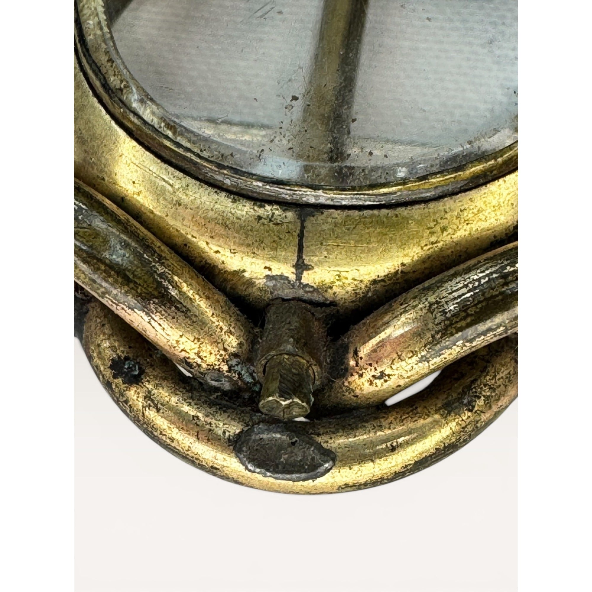 Victorian Gold Filled Swivel Mourning Brooch Oval Locket Glass Hair Memento