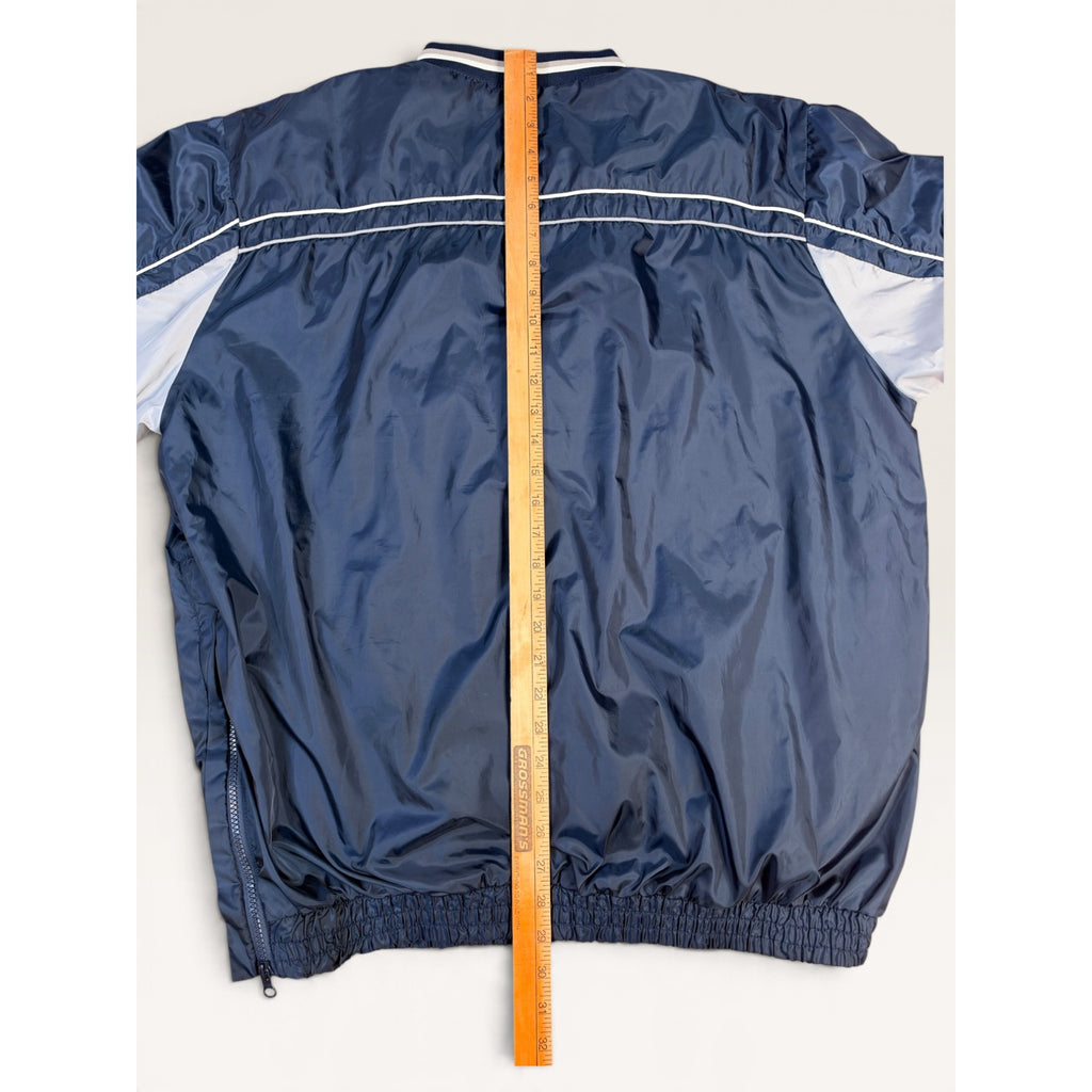 Vintage Yankees Pullover Windbreaker Jacket L MLB G-III Carl Banks V-Neck Navy