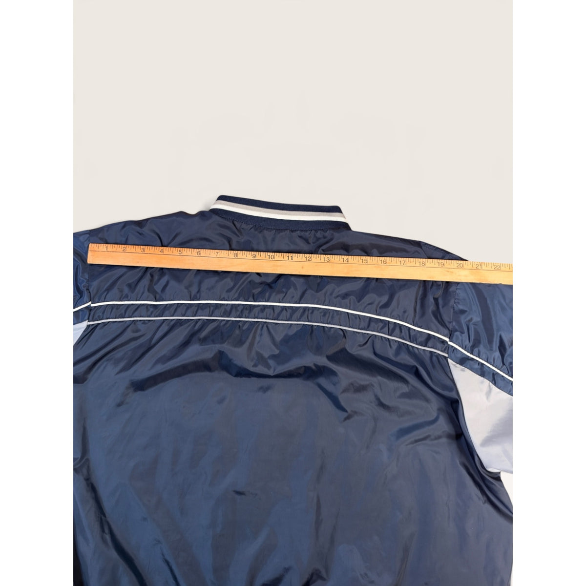 Vintage Yankees Pullover Windbreaker Jacket L MLB G-III Carl Banks V-Neck Navy