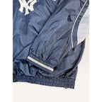 Vintage Yankees Pullover Windbreaker Jacket L MLB G-III Carl Banks V-Neck Navy