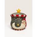 Christmas Santa Believe Ceramic Treat Cookie Jar with Lid Holiday