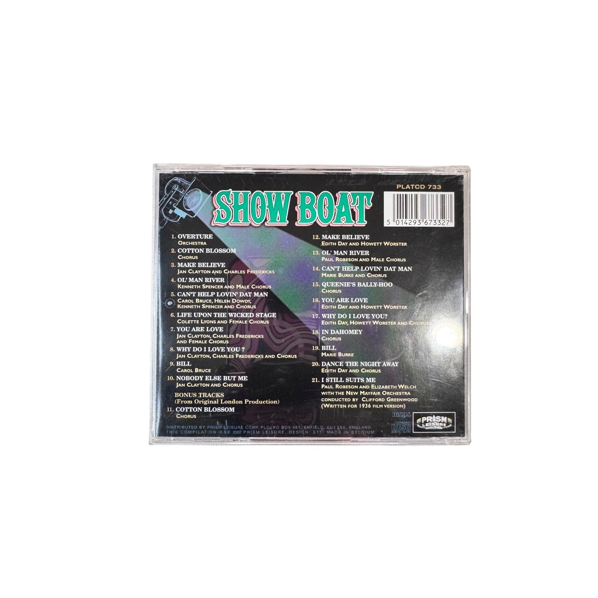 Show Boat Broadway Musical Theater Original Cast Recording 2002 CD