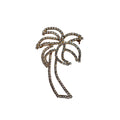 Palm Tree Brooch Gold Tone Crystal Rhinestone Figural 1980s Vintage