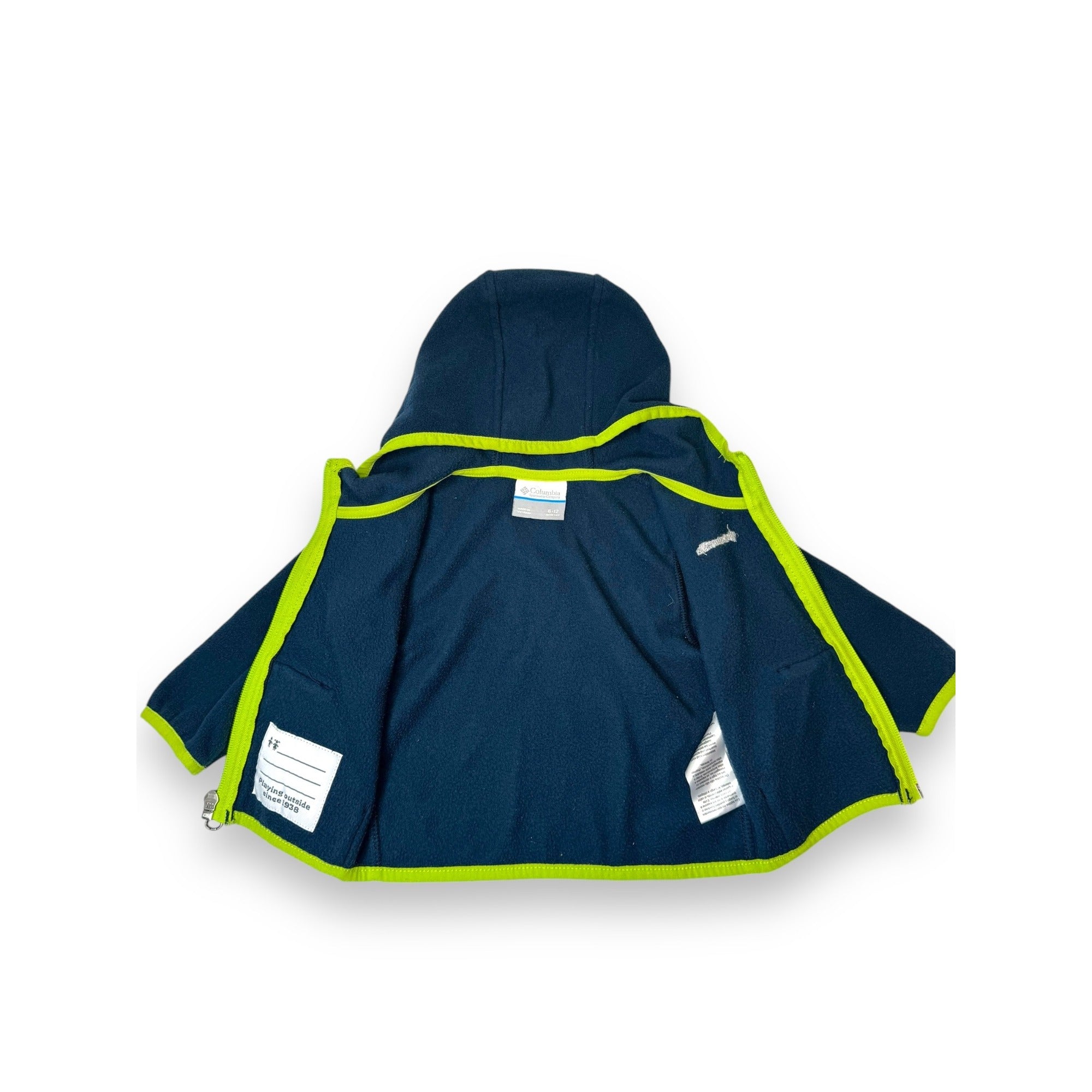 Columbia Baby Jacket 6-12 months Blue Green Zipper Polyester