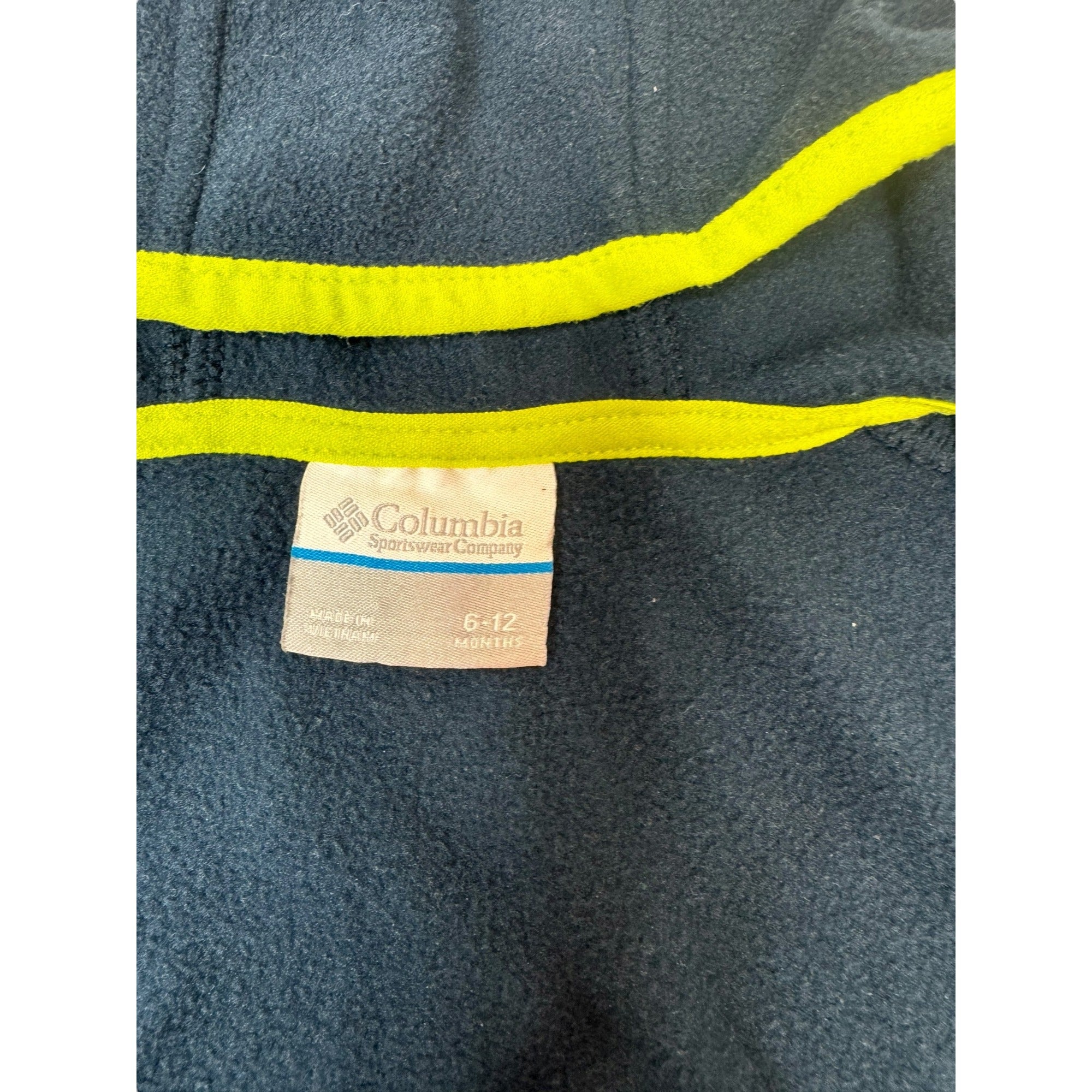 Columbia Baby Jacket 6-12 months Blue Green Zipper Polyester