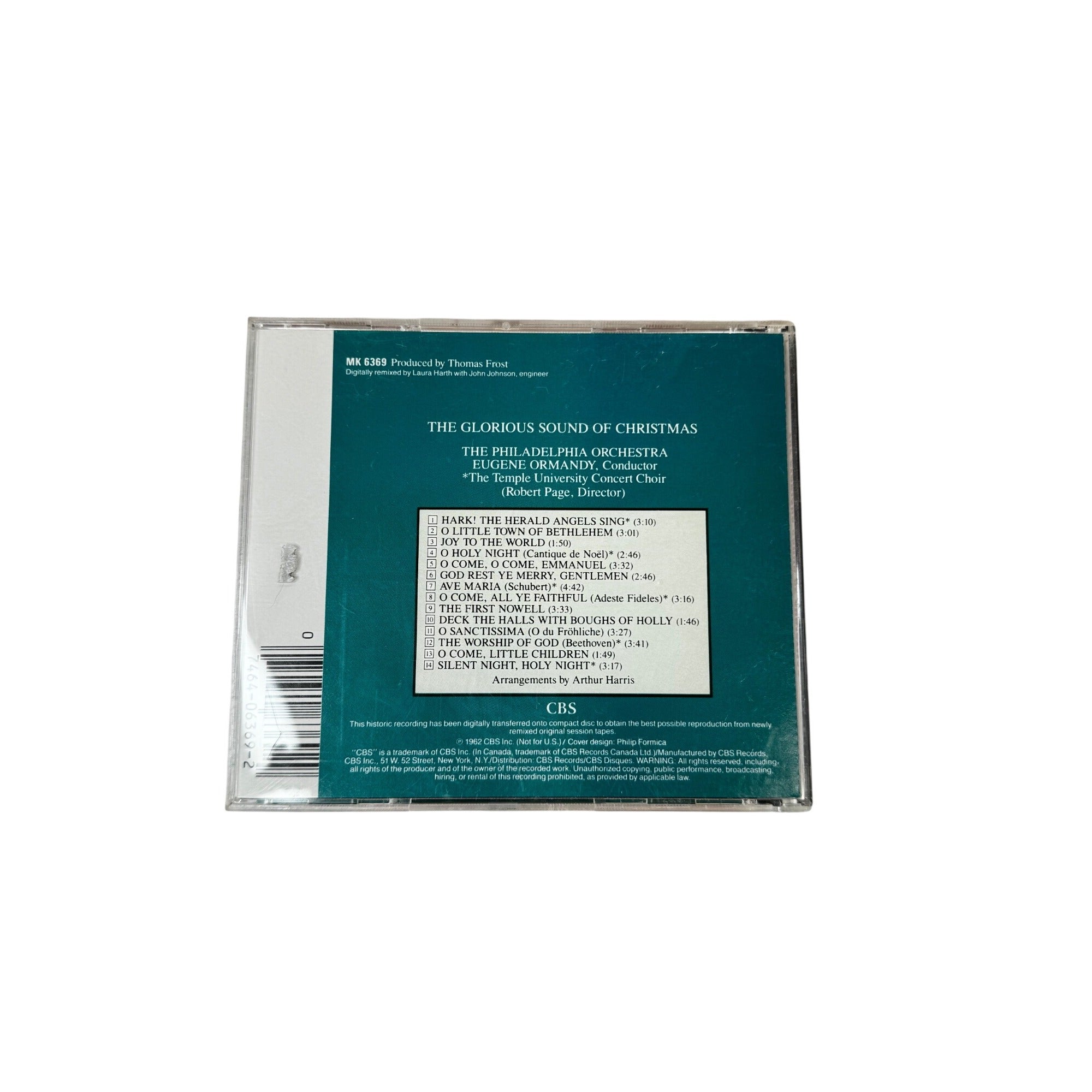The Glorious Sound Of Christmas Philadelphia Orchestra CD 1962 CBS Edition