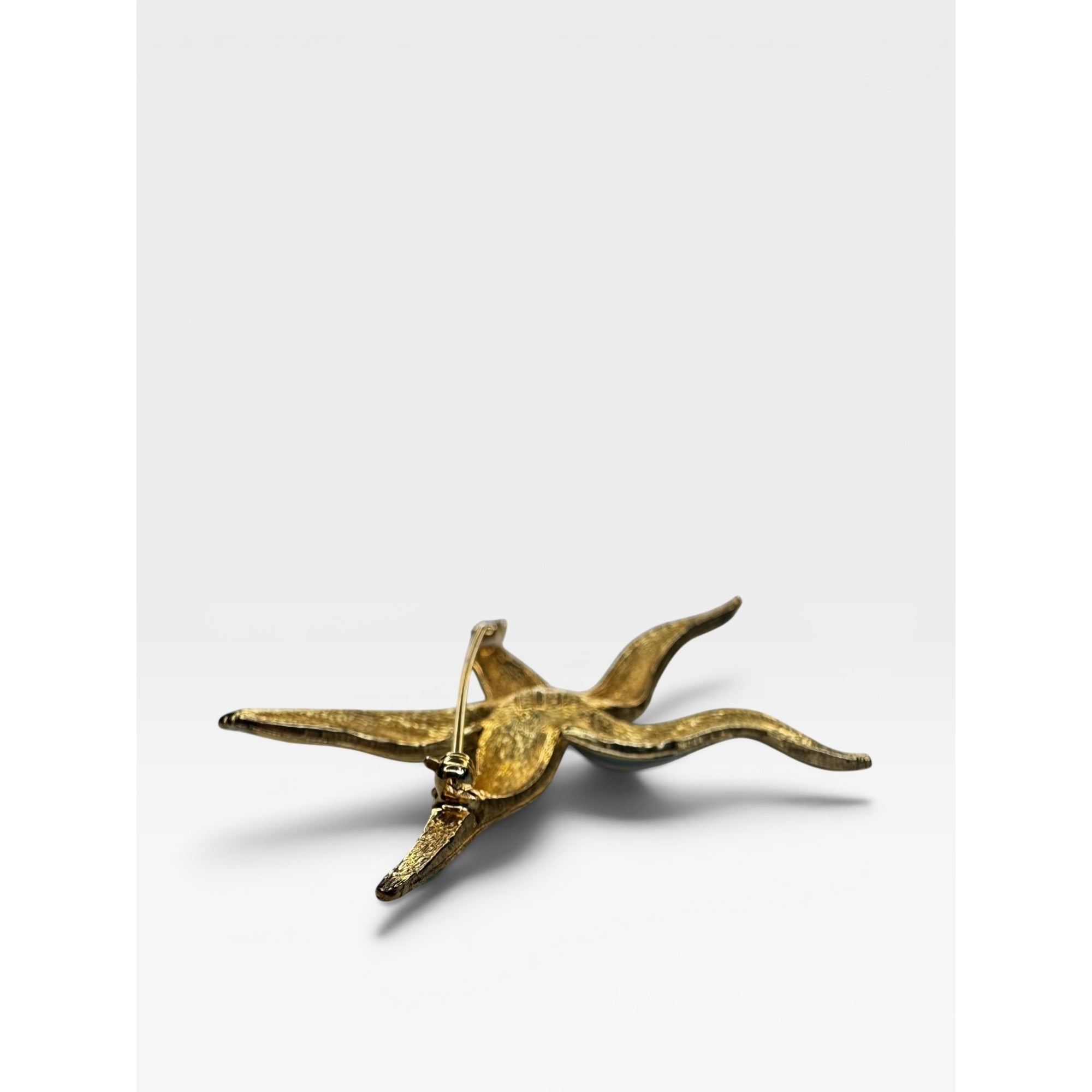 Marcel Boucher 9103P Enamel Orchid Flower Brooch Pearl 1965