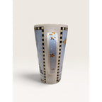 Christmas Skating Santa Tall Stoneware Latte Mug 6 Inch Vintag 1990s