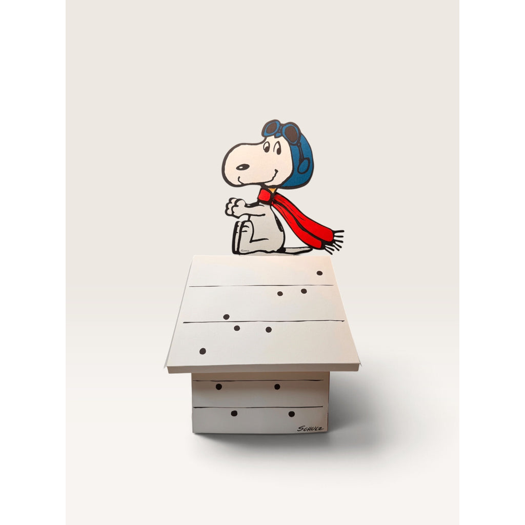 Hallmark Peanuts Snoopy Red Baron Doghouse Centerpiece Flying Ace 14" Box