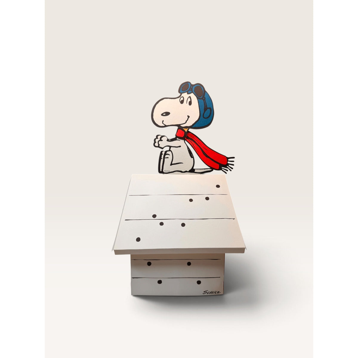 Hallmark Peanuts Snoopy Red Baron Doghouse Centerpiece Flying Ace 14" Box