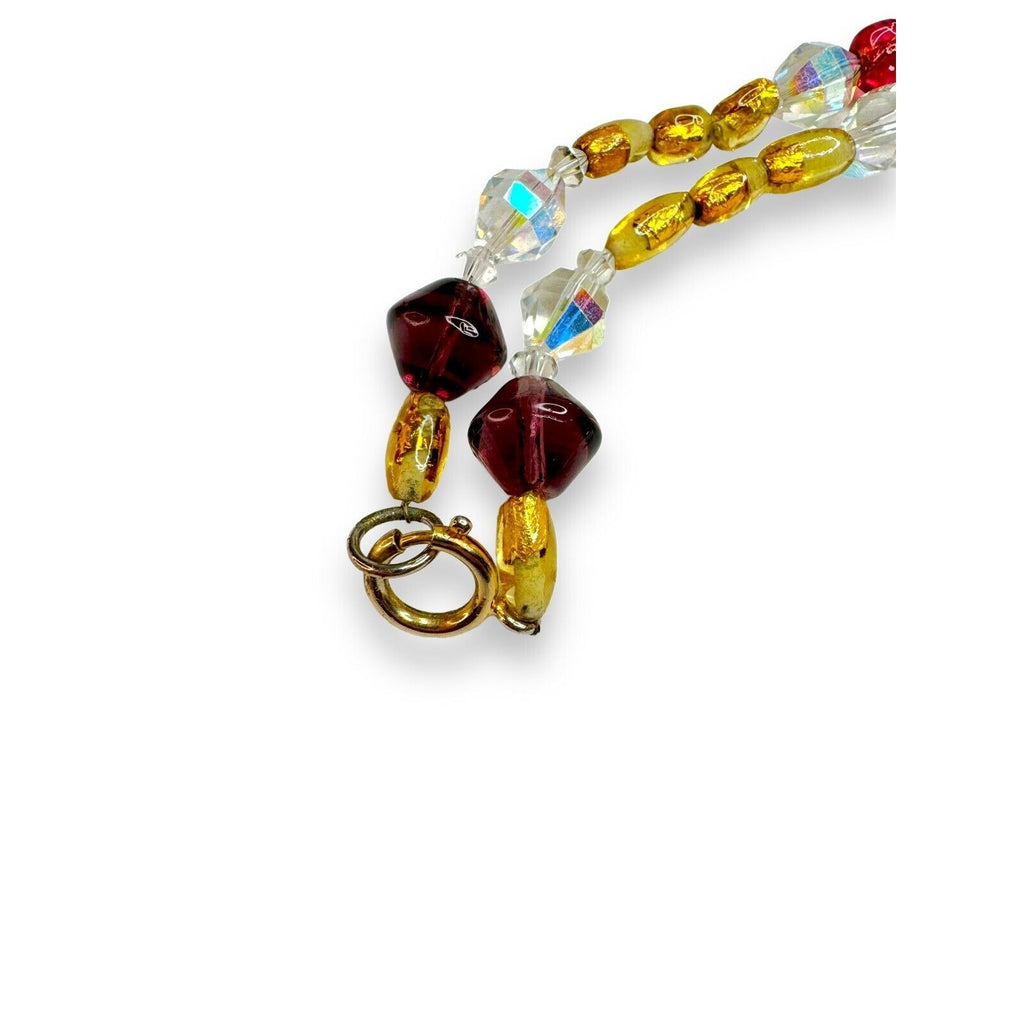 Vintage Wendy Gell Crystal Encrusted 1982 Signed Necklace 22" One of One