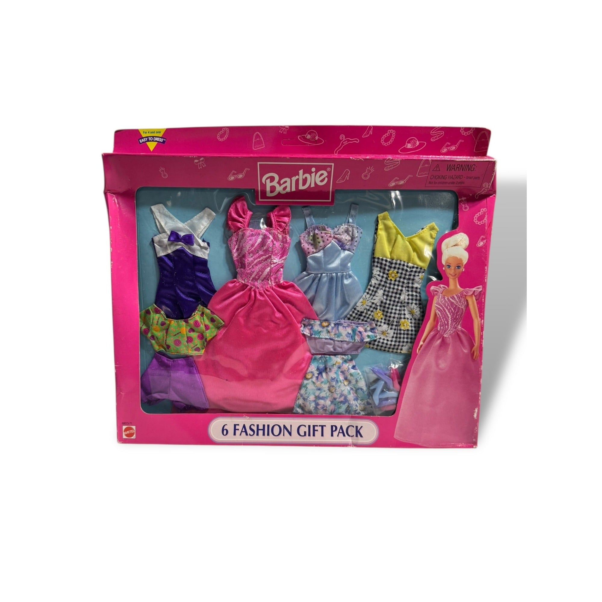 1998 Mattel Barbie Fashion Gift Pack 6 Outfits New Sealed
