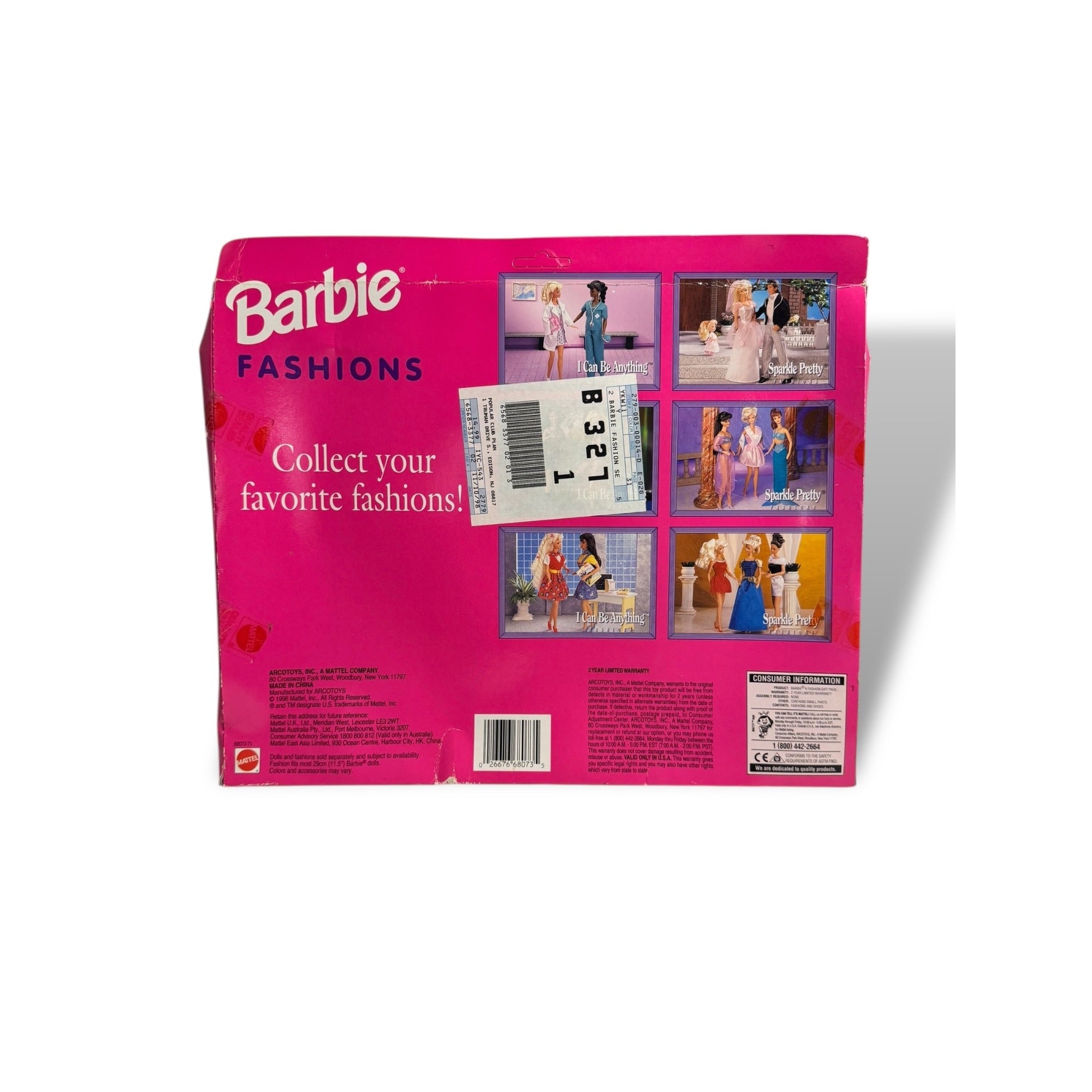 1998 Mattel Barbie Fashion Gift Pack 6 Outfits New Sealed