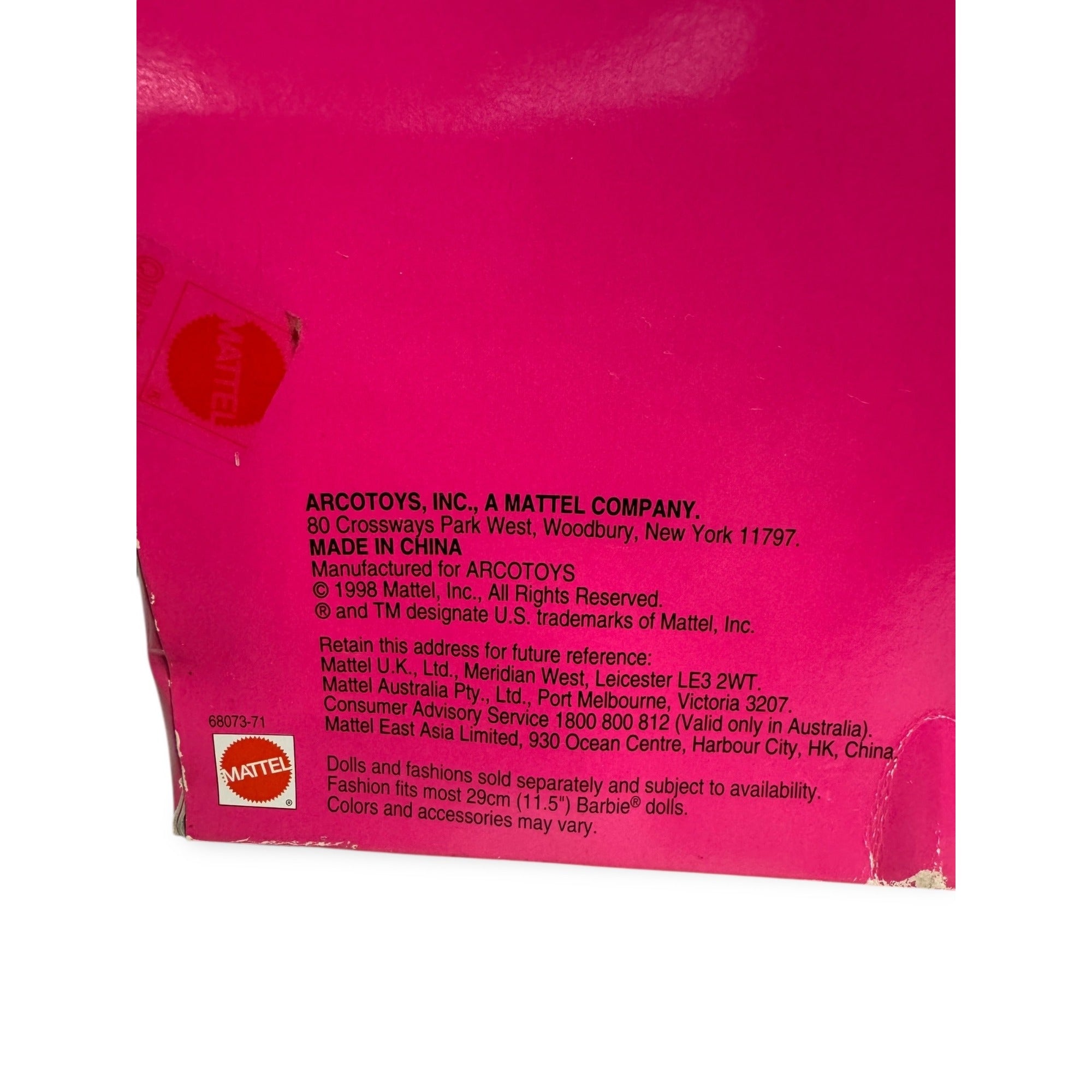 1998 Mattel Barbie Fashion Gift Pack 6 Outfits New Sealed