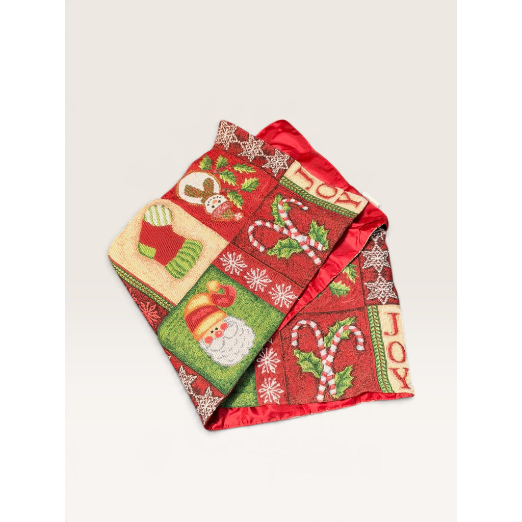 Christmas Patchwork Table Runner Santa Candy Cane 72 x 12.5