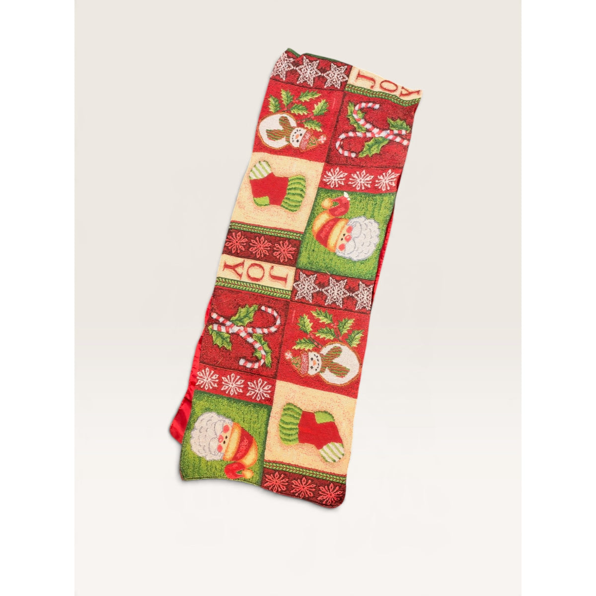 Christmas Patchwork Table Runner Santa Candy Cane 72 x 12.5