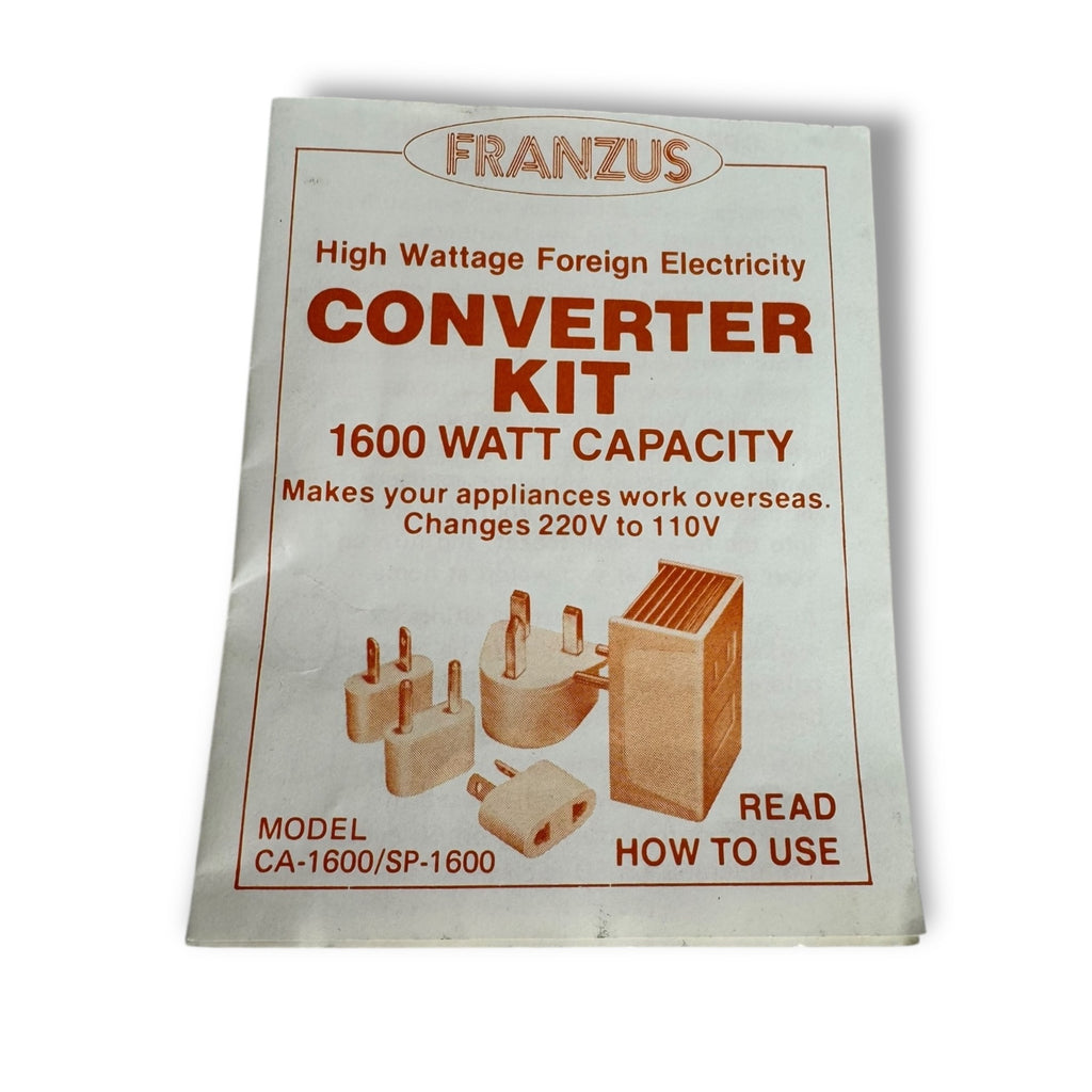 Franzus High Voltage Foreign Electricity Converter Kit 1600 Watt Travel Kit