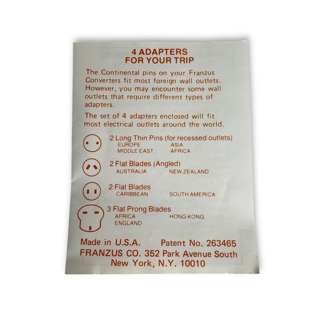 Franzus High Voltage Foreign Electricity Converter Kit 1600 Watt Travel Kit
