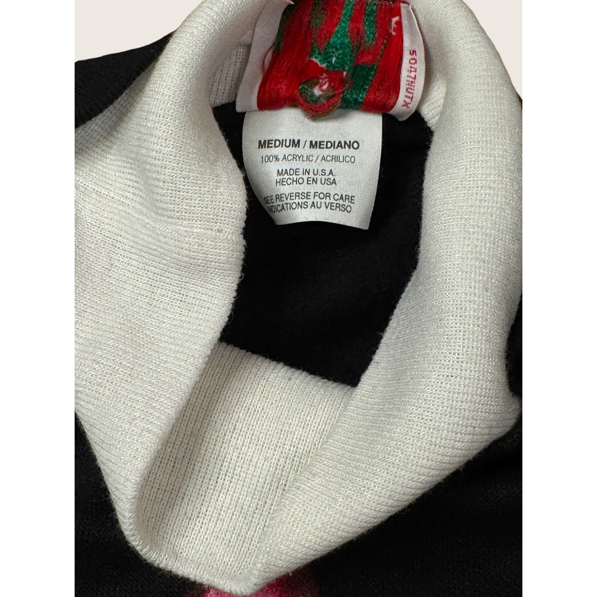 Nutcracker Womens Medium Christmas Tree Birds Black Sweatshirt Vintage 1990s