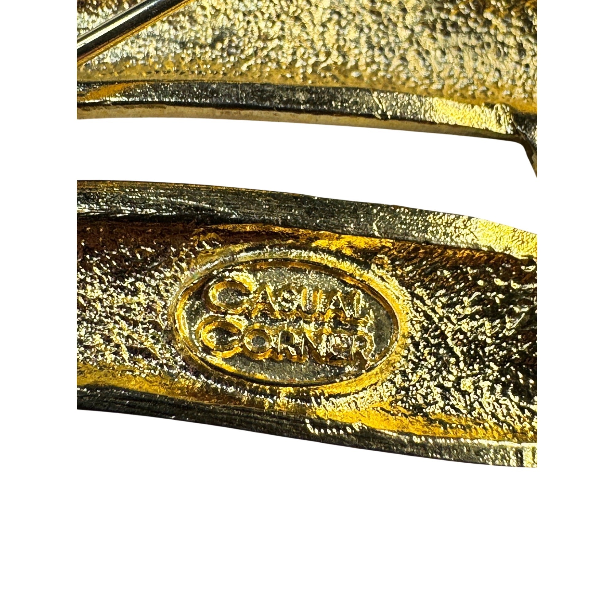 Casual Corner Gold Tone Abstract Modernist Brooch 3.31” Vintage