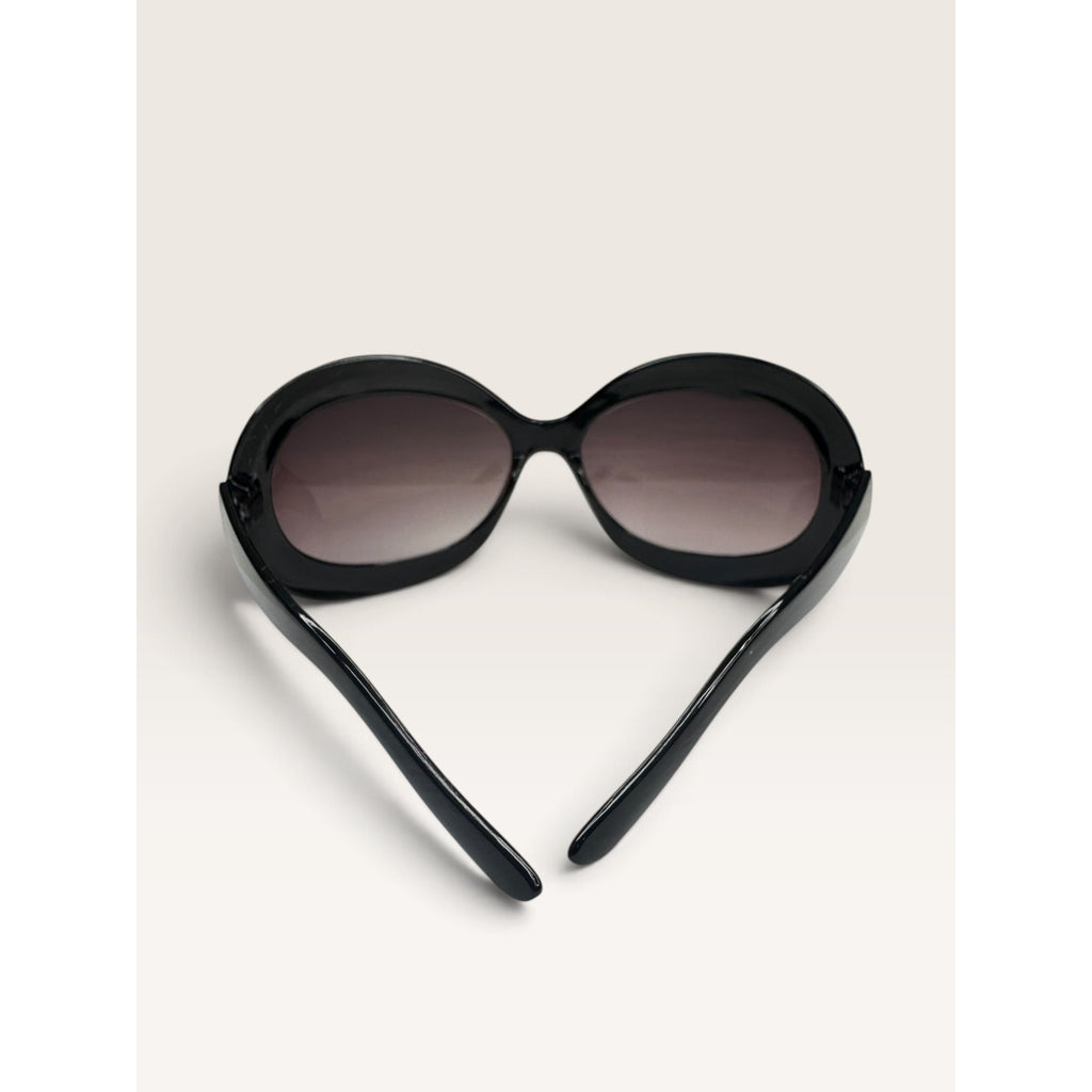 Y2K Black Oversized Butterfly Rhinestone Sunglasses Gradient 8193RS