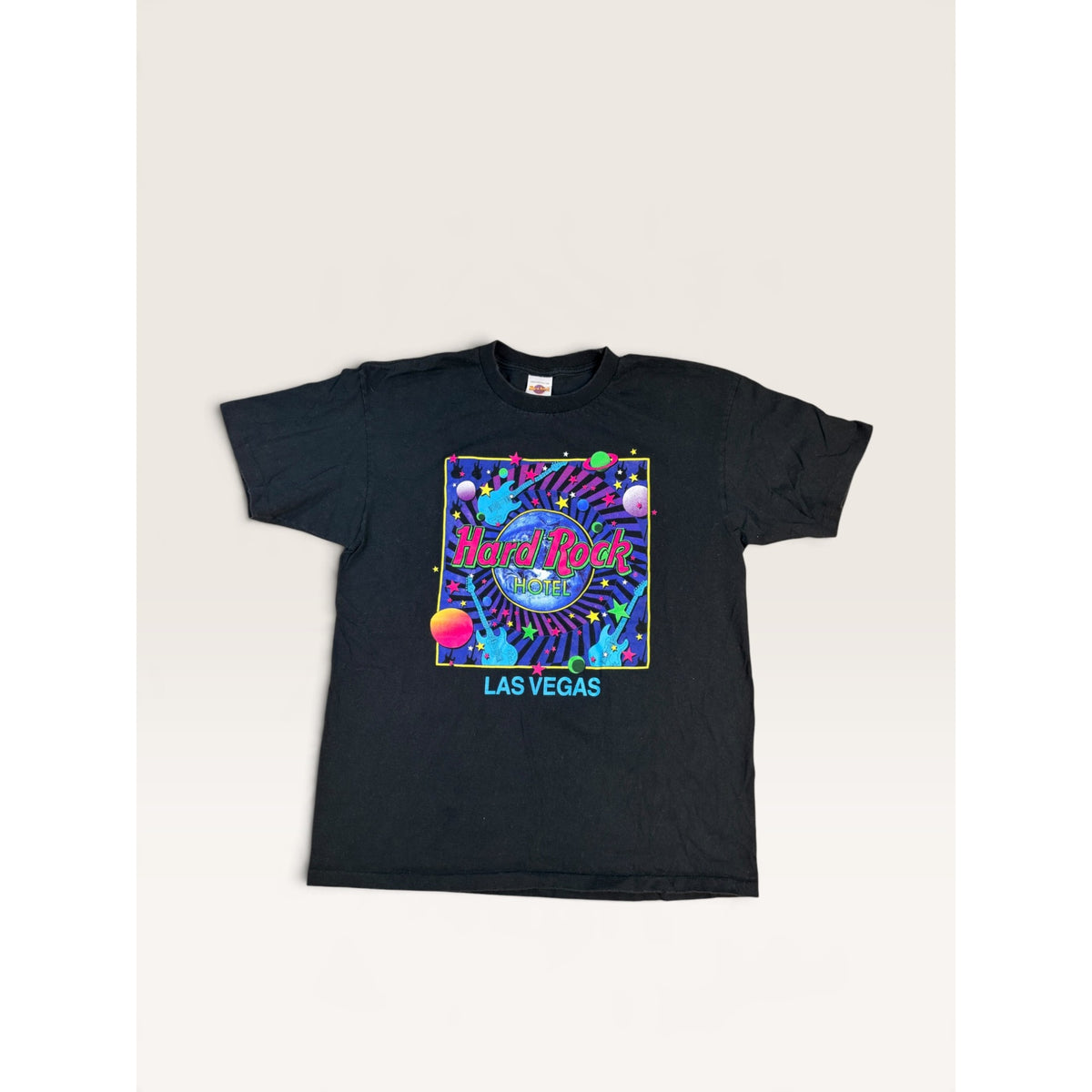Vintage 90s Hard Rock Hotel Las Vegas T-Shirt XL Black Single Stitch Graphic Tee